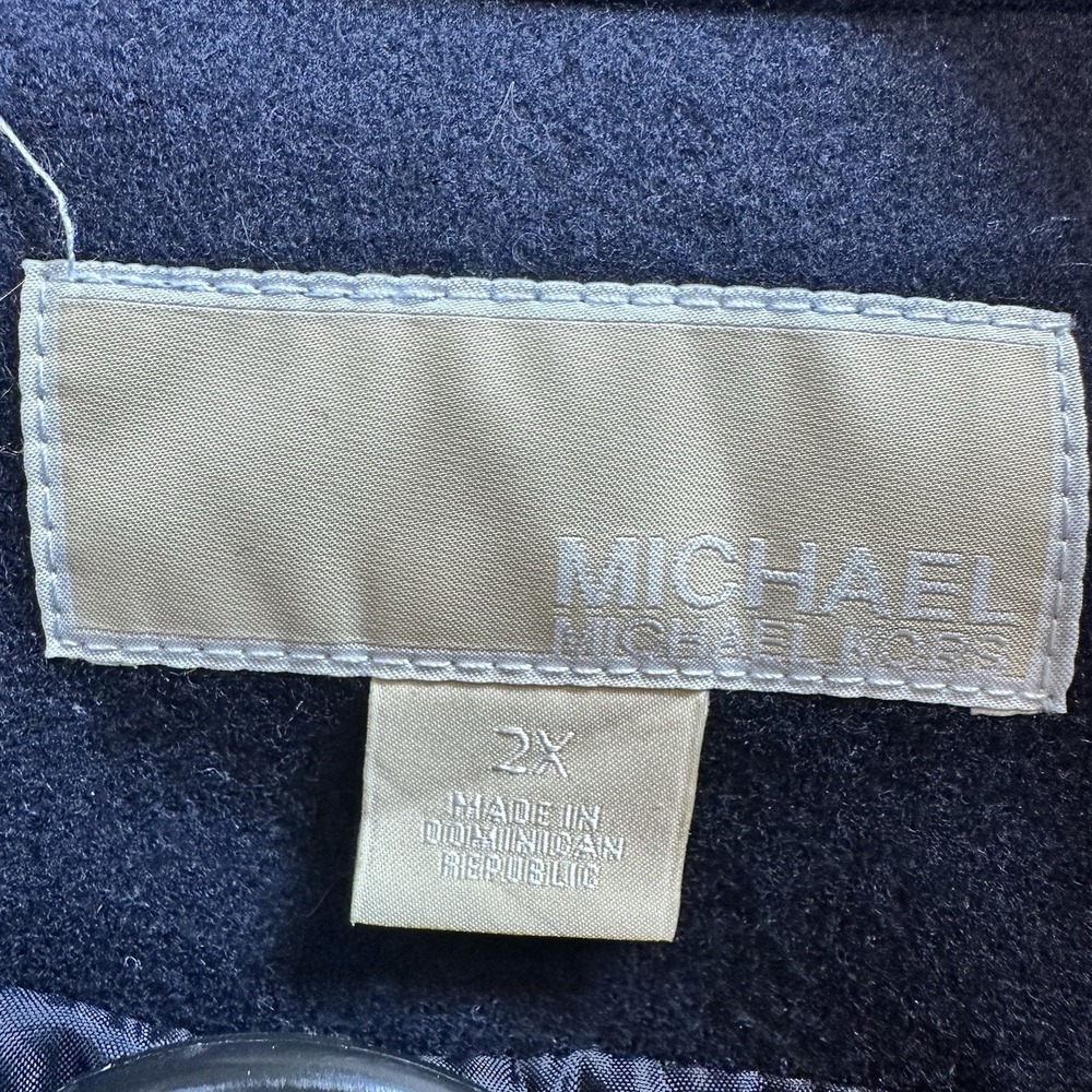 Michael Kors Women's Wool Blend Navy Jacket 2XL Plus Size Coat Classic - Picture 14 of 16